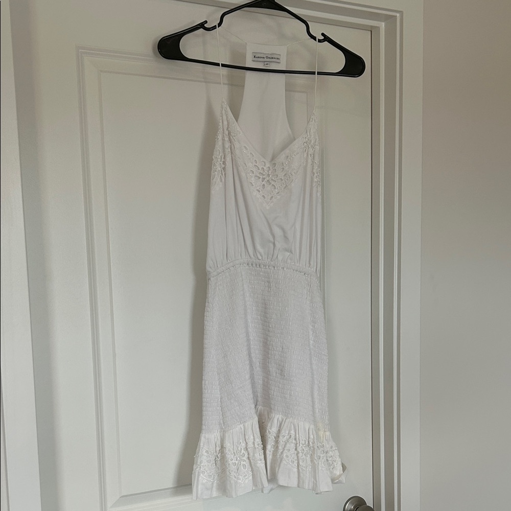 Karina Grimaldi White Lace Mini Dress